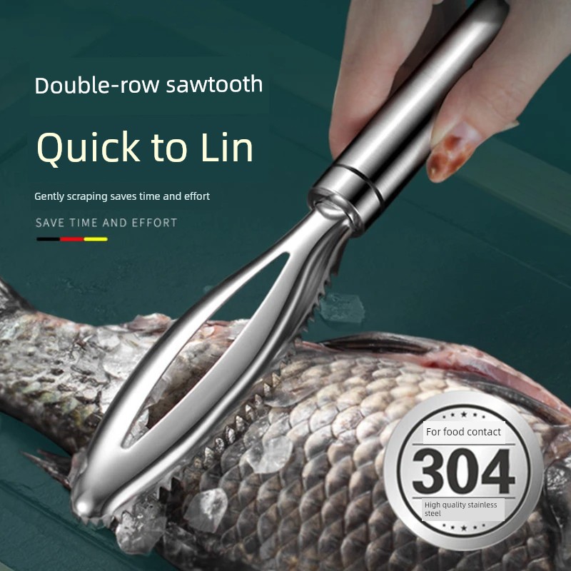 Stainless Steel Fish Scale Planer Multi-Functional Gadget for Scraping Fish Scales Scale Kitchen Scale Tool Fish Scraper Manual Scale Handy Gadget