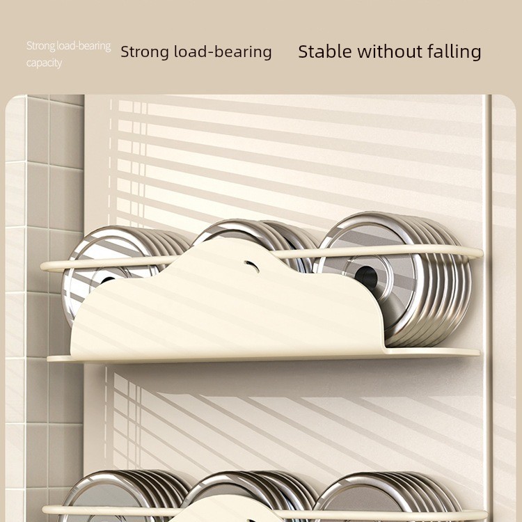 Magnetic Refrigerator Shelf Side Storage Rack Kitchen Tissue Plastic Wrap Single Layer Punch-Free Seasoning Wall Hanging