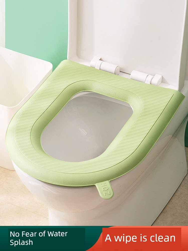 Waterproof Toilet Seat Cover Pad All Year Round Neutral Washable Toilet Seat Cover Paste Toilet Washer Home Toilet Seat Cover