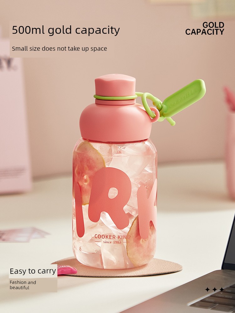 Cooker King Kids Water Cup Female New Arrival 2024 Good-looking Tritan Summer Straw Cup School Portable Plastic