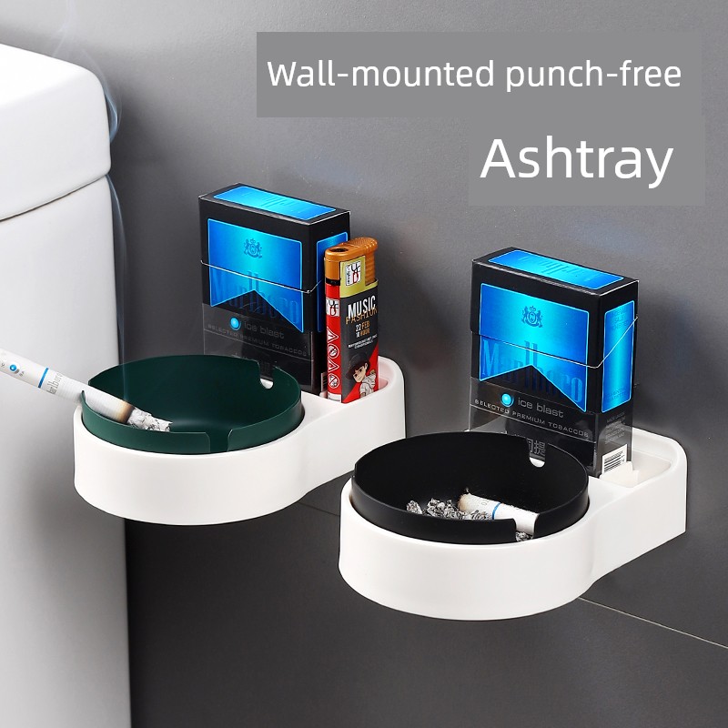 Wall-Mounted Toilet Toilet Punch-Free Ashtray
