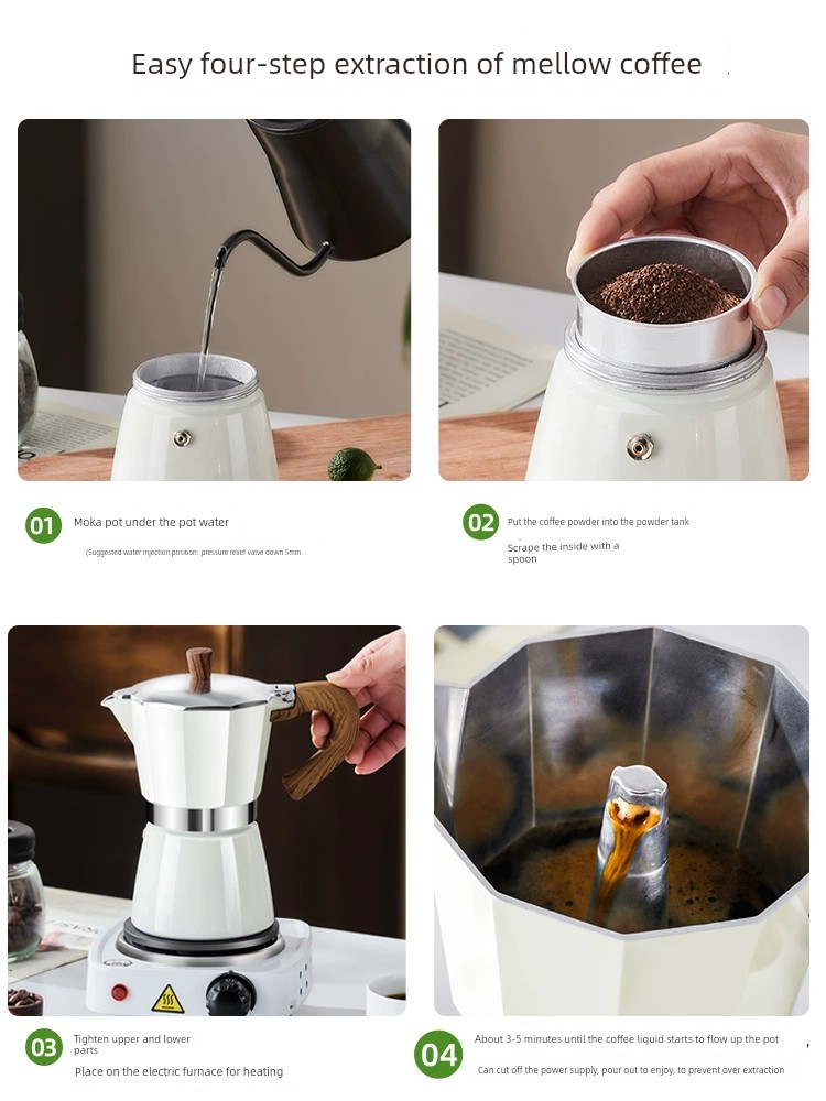 Gianxi Moka Pot - Stovetop Espresso Maker - ماكينة...