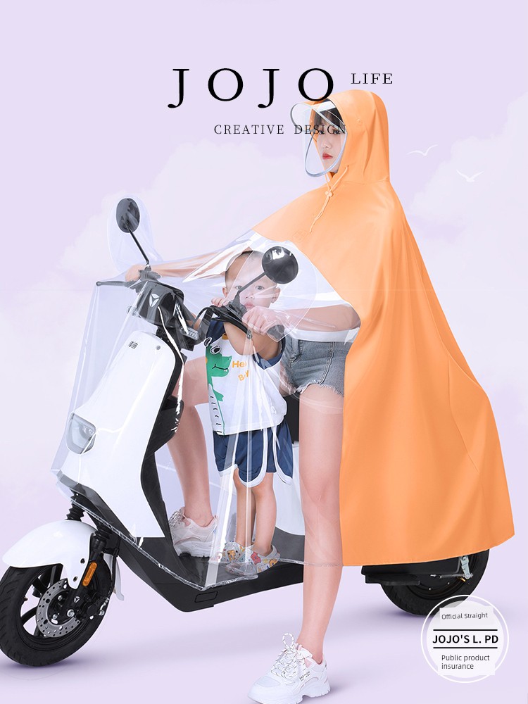 Jojo's L. Pd. Mr. Grocery. Raincoat Matching Fashion Long Full Body Rainproof Poncho | Want to Talk