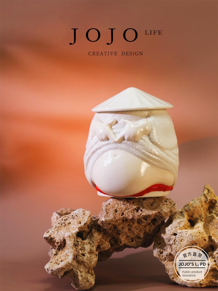 Jojo's L. Pd. Mr. Grocery. Aromatherapy Candle Ceramic Decoration Creative Cute Candlestick | Zijing