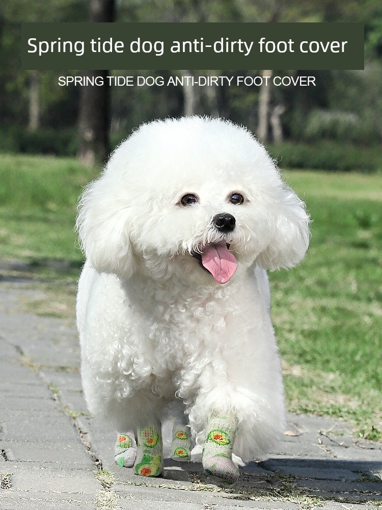 Dog Leggings Bandage Pet Outing Foot-Binding Cloth Disposable Foot Cover Self-Adhesive Cloth Anti-Scratch Leggings Anti-Dirty Socks