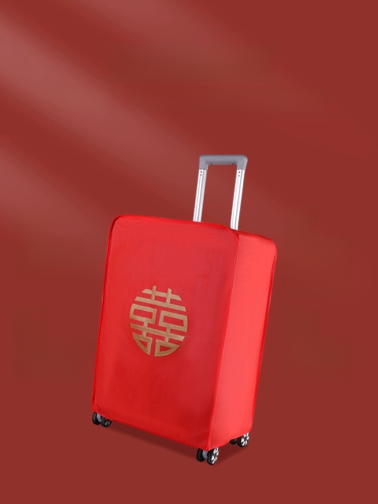 Wedding Dustproof Bag Protective Case Red 22-Inch Leather Case