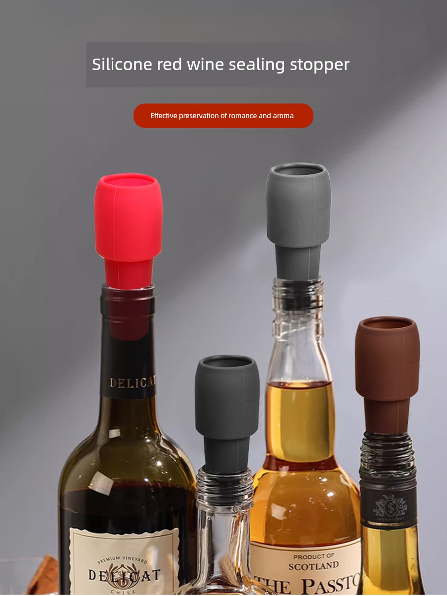 Silicone Red Wine Sealing Plug Neutral Champagne Plug For Home Creative Simple Preservation Leak-Proof Plug Wine Bottle Seal Ball Gag