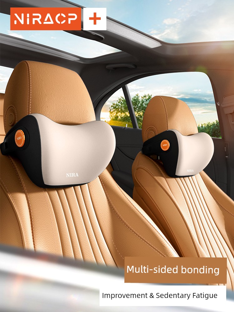 Automotive Headrest Neck Pillow Lumbar Pillow (Car) Long-Sitting Pillow Car Backrest Car Seat a Pair of Cervical Pillow