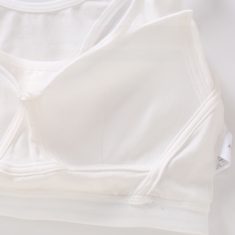 Young Adult Bra Student Sports Intimates Female Vest Development Period 15 Years Old Middle School Students Cup Invisible without Steel Ring