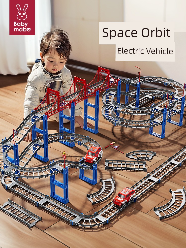Space Track Car Toy Racing Track Entrance Adventure Kids Parking Lot Boy Puzzle 3-4 Years Old 6