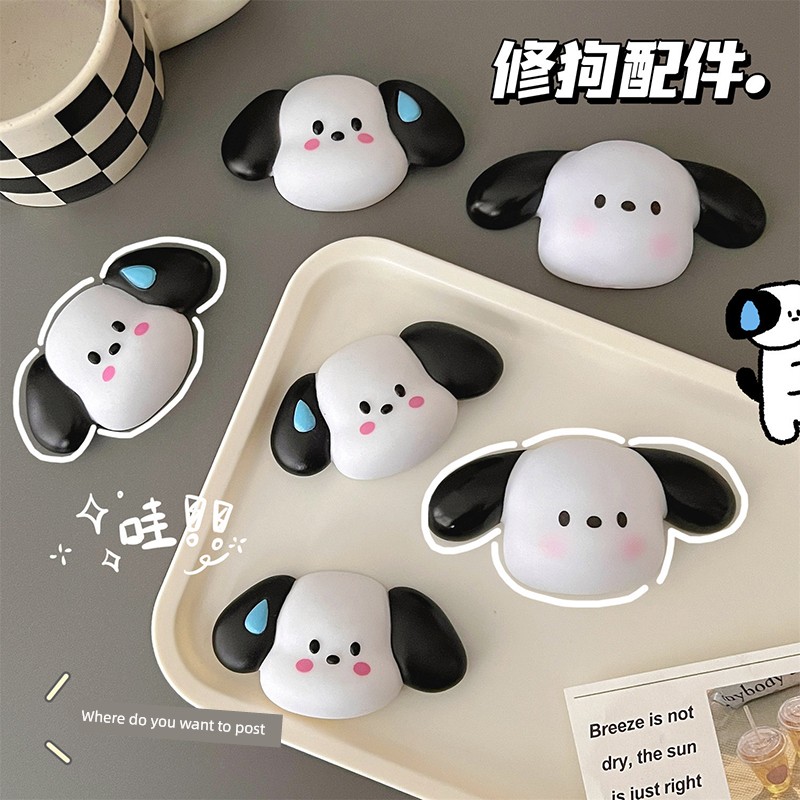 Love Cartoon Puppy Hole Shoes Accessories Stereo Shoe Ornament DIY Decorations for Shoes Removable Shoe Buckle Bows