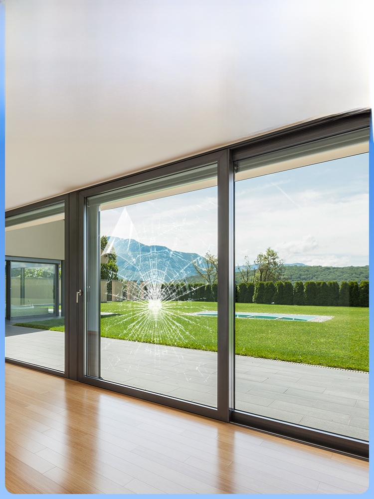 Glass Sticker Tempered Explosion-Proof Transparent Bathroom Sliding Door Shower Room Window Safety Film Anti-Collision Waterproof Gum