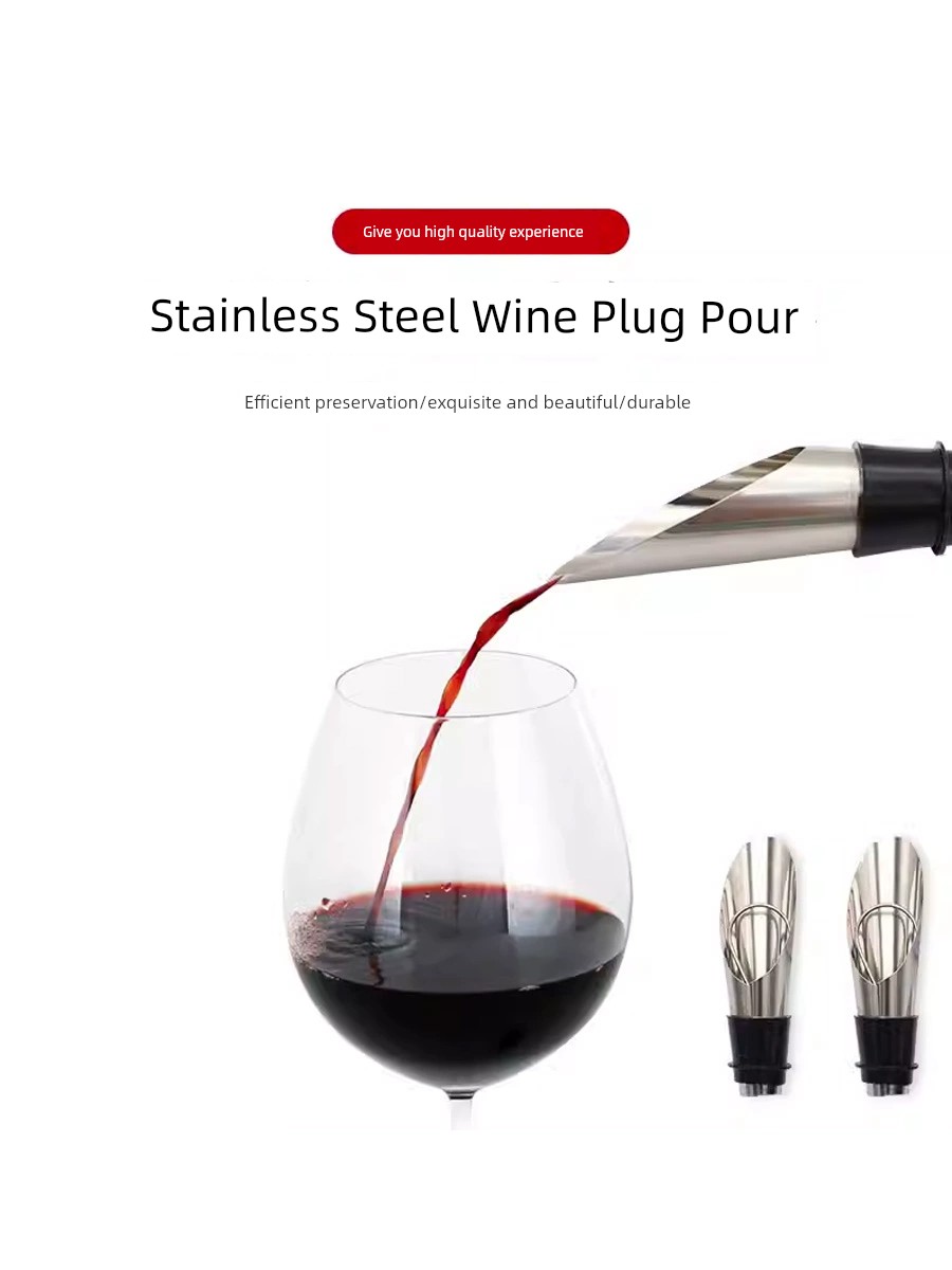 Stainless Steel Wine Stopper Wine Container Multi-Functional Dual-Use Wine Stopper Wine Pouring Device Wine Bottle Stopper Stainless Steel Wine Set Tools