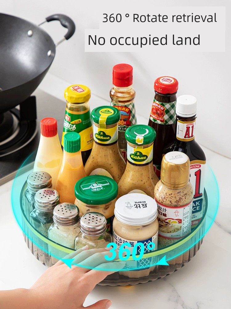 Kitchen Spice Rack Countertop Rotate Storage For Home Complete Collection of Supplies Special Multi-Functional Sauce Vinegar Seasoning Box