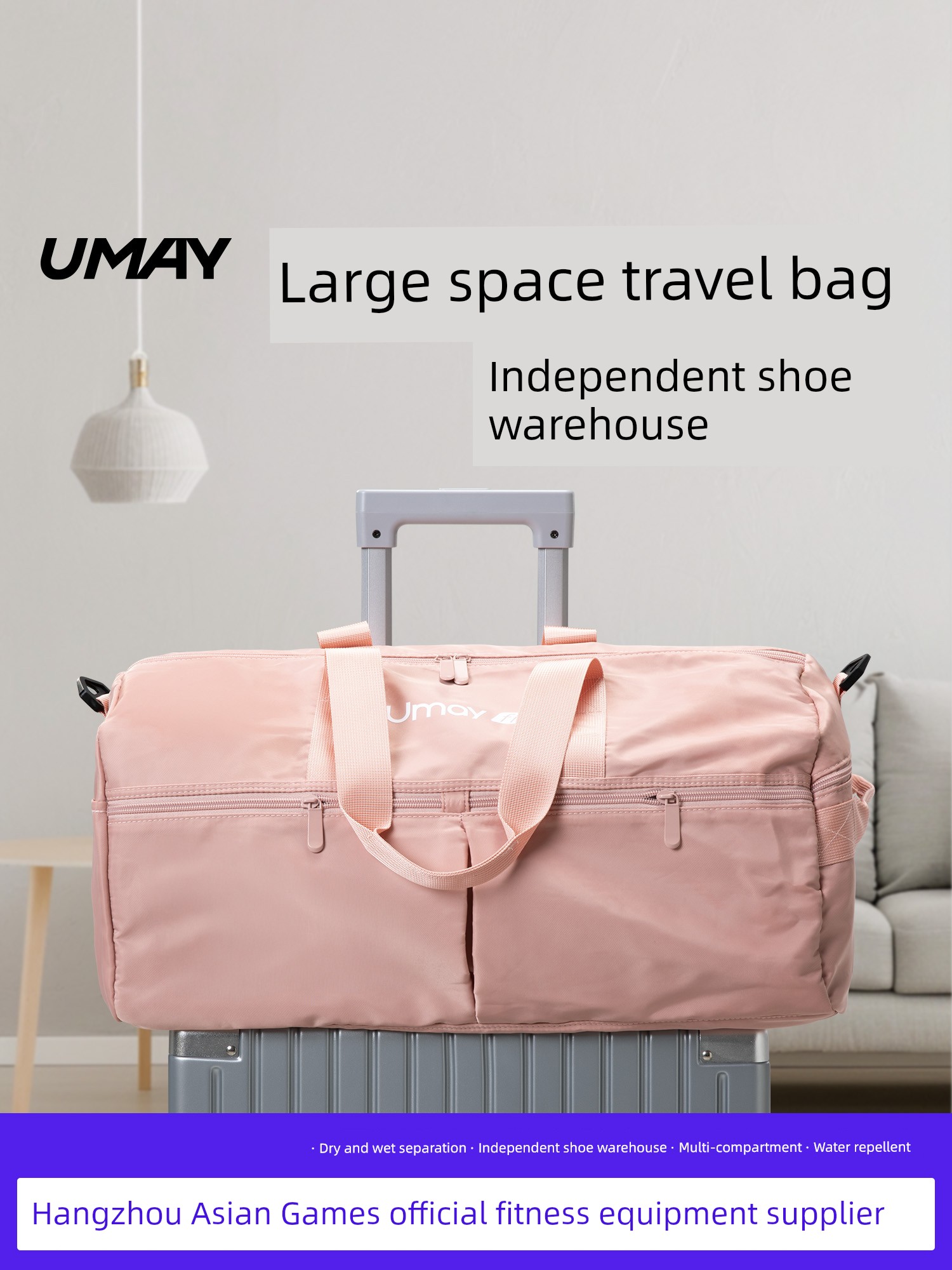Satchel Travel Bag Large Capacity Short Distance Luggage Bag Women's Sports Gym Bag Lightweight Pending Boarding Buggy Bag Men