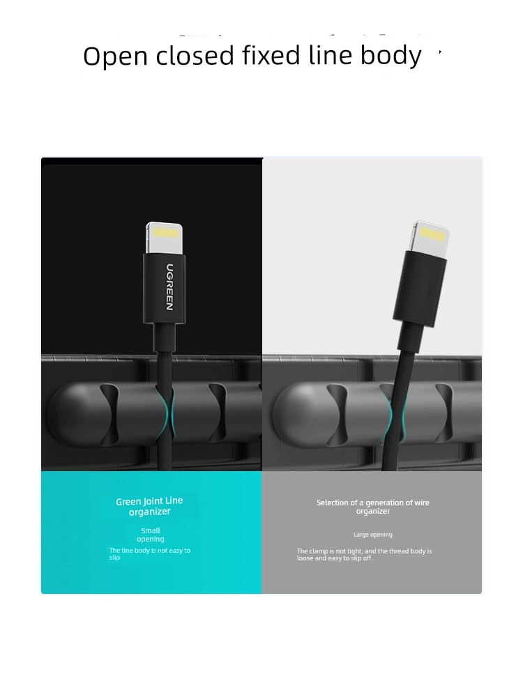 Green Link Storage Desktop Holder Clip Data Cable