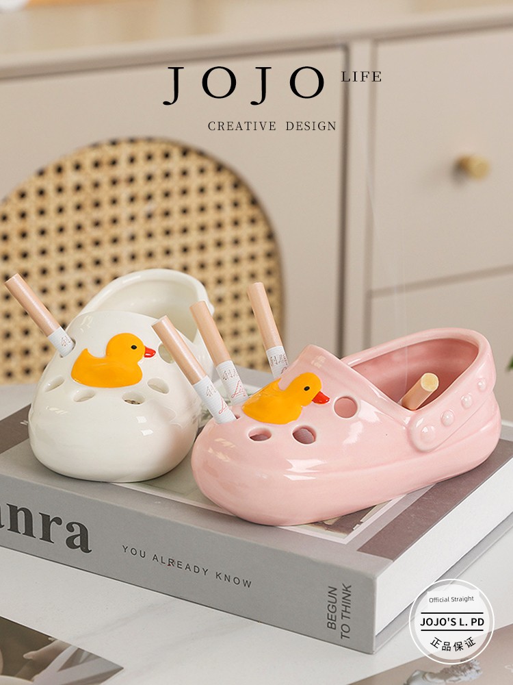 Jojo's L. Pd. Decide. Ashtray Internet Celebrity Porous Shoes Ducks Office Home | Decision