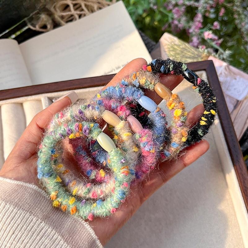 Hair Rope Color 2024 Handmade Bold Rubber Band