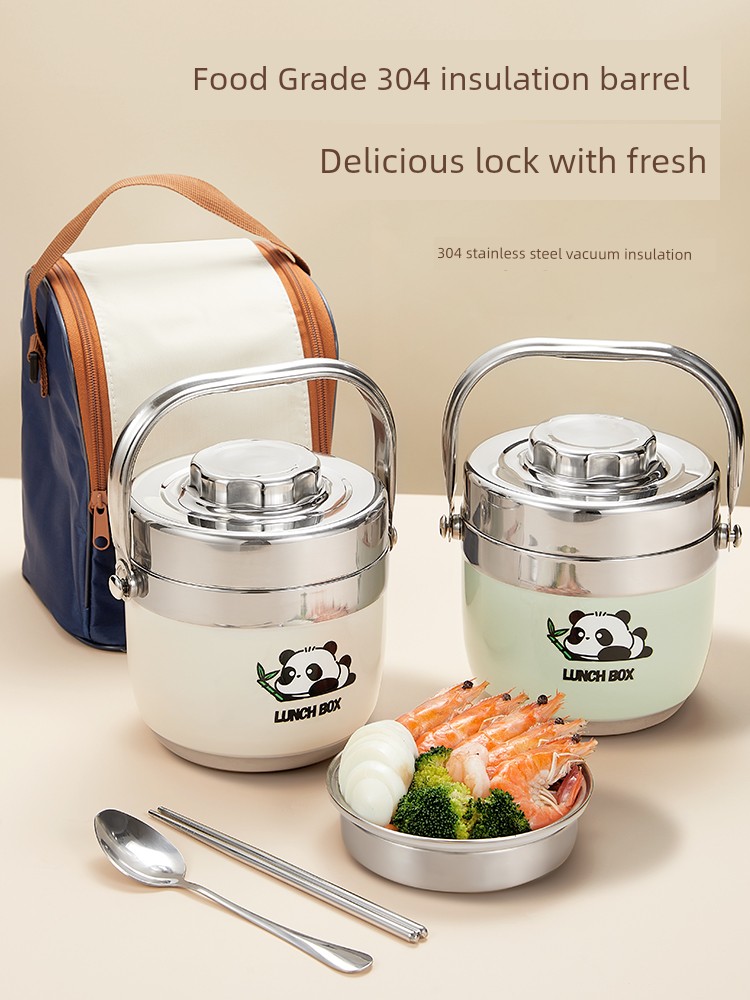 Insulated Lunch Box 24 Hours Extra Long Insulation 2023 New Arrival Stainless Steel with Rice Soup Bag Office Worker Fall and Winter Insulated Barrel