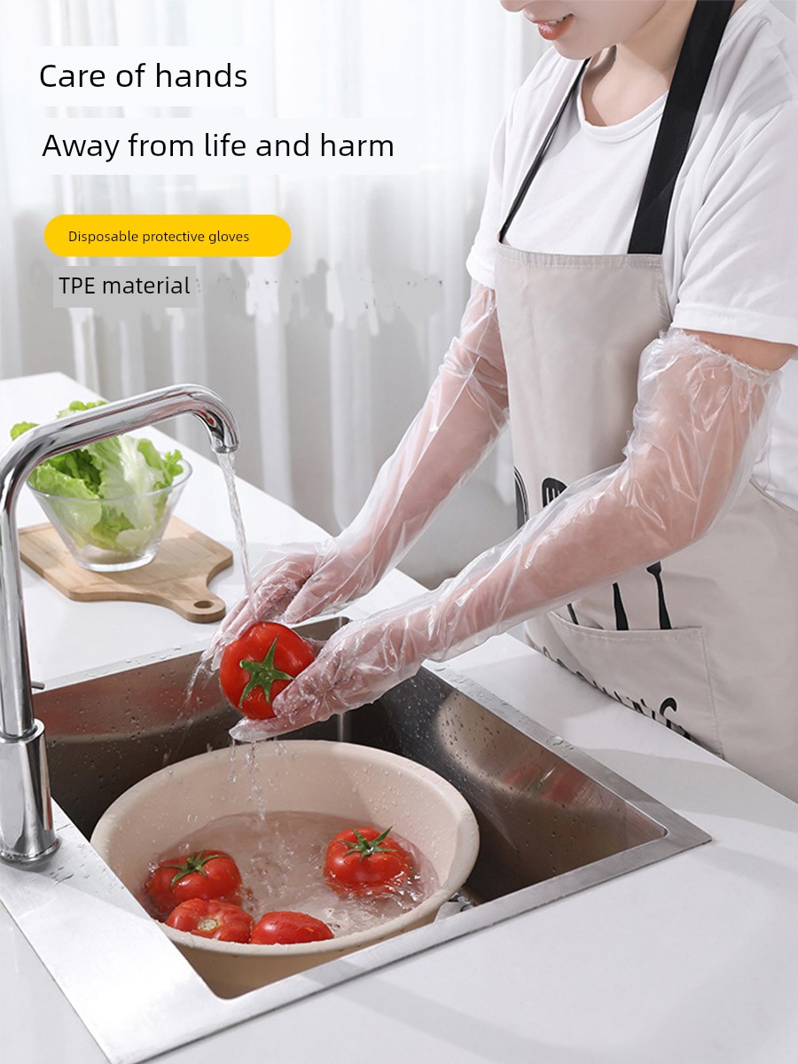 Kitchen Long Oil-Proof Cleaning Gloves
