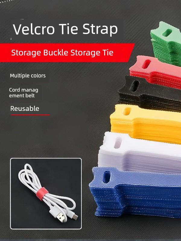 Velcro Cable Tie Data Cable Charging Cable Computer Cable Storage Fixed Buncher For Home Cable Routing Handy Gadget