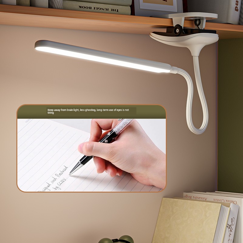 Clip-Type Table Lamp Rechargeable Eye Protection Learning Dedicated Student Dormitory Reading and Writing Homework Bedroom Reading Bedside Lamp