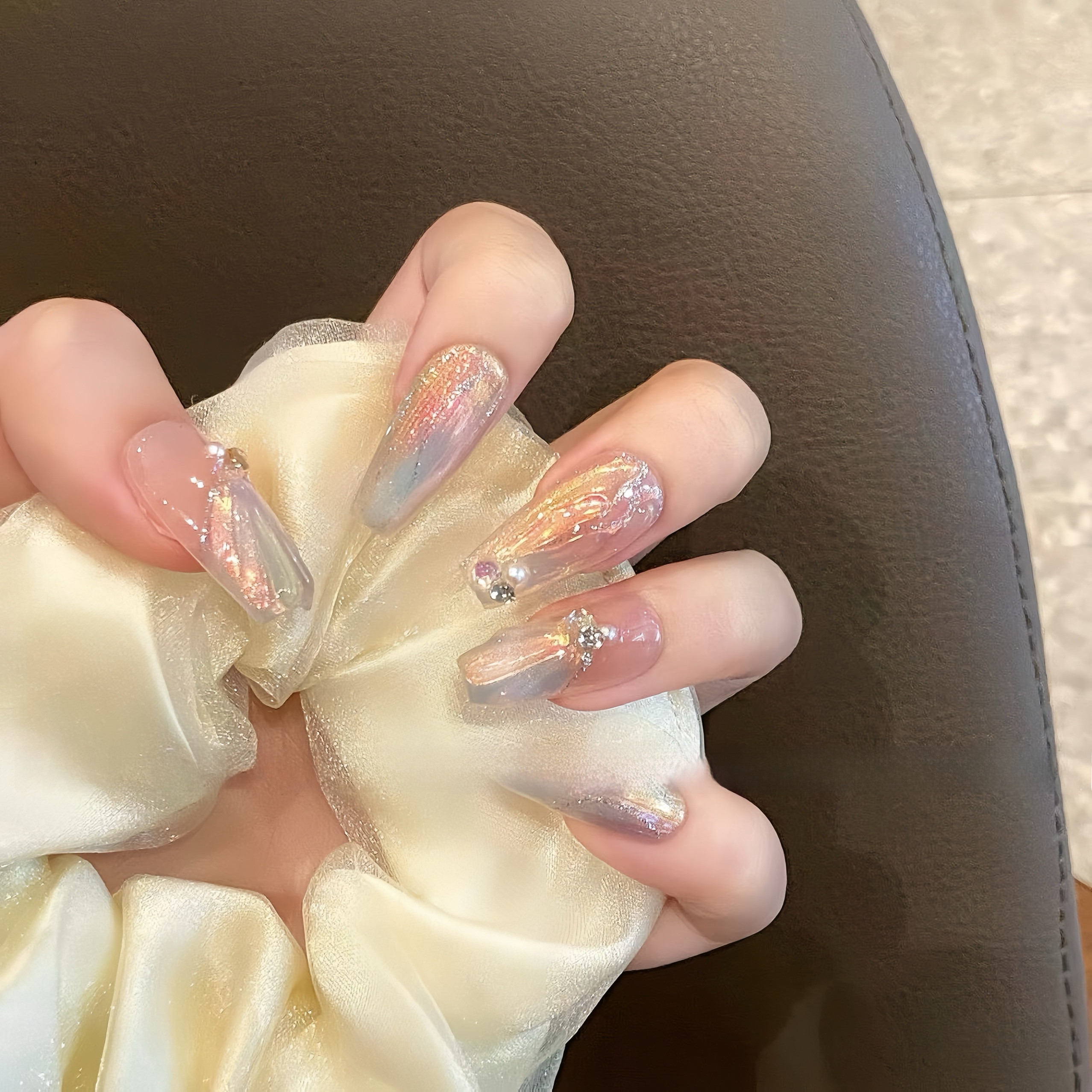 Wear Armor French Aurora Cat Eye Hand-Painted Three-Dimensional Ocean