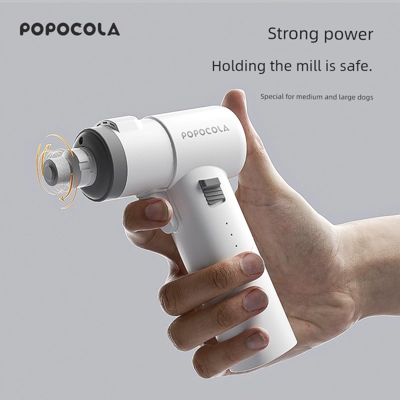 Popo Dog Nail Piercing Device Pet Electric Medium Large Dog Nail Scissors Sander Golden Retriever Grinding Claw Exfoliating Kit