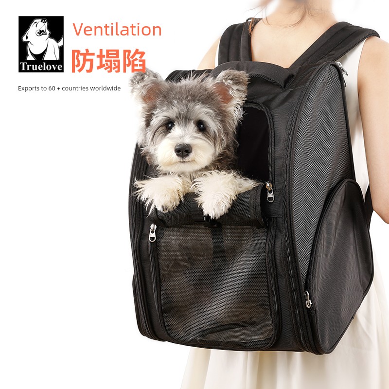 Truelove Pet Backpack Dog Small Size Dogs Teddy Outing Schoolbag Portable Backpack Breathable Bichon Supplies