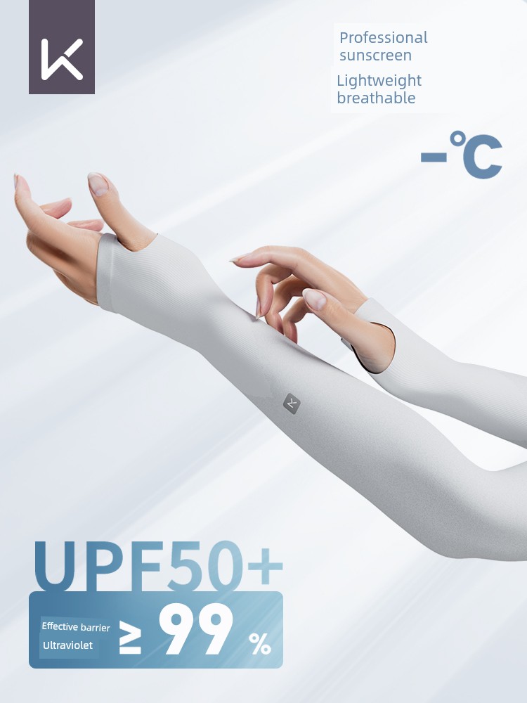 Keep Sun Protection Ice Sleeve Summer Women's Gloves Outdoor Cycling and Driving Oversleeves Thin Ice Silk UV Protection Arm Guard Long