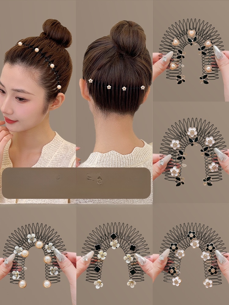 Organize Fantastic Invisible Back Head Hairpin Camellia