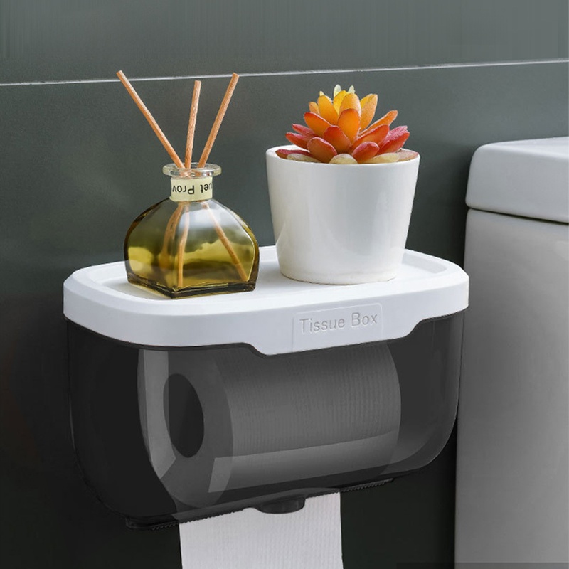 Wall-Mounted Storage Waterproof Toilet Paper Box Bathroom Kitchen