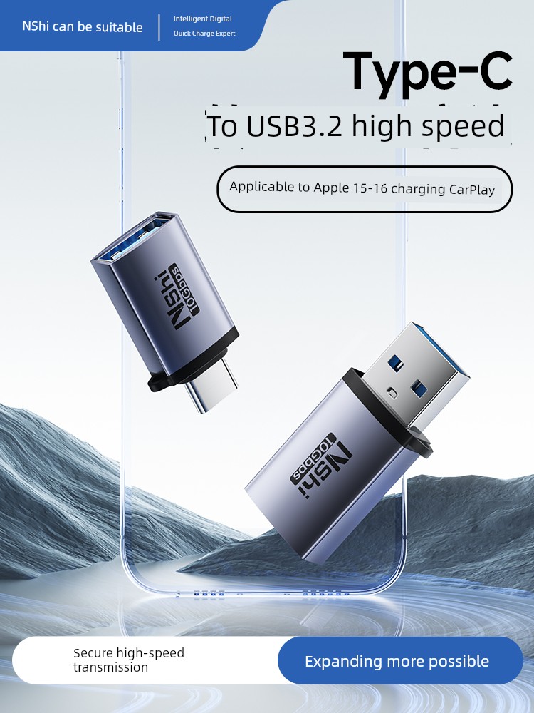 Applicable USB to Typec Interface High Speed OTG Adapter Applicable to Apple 16 Iphone15pro Mobile Phone U-Disk Converter Charging Transfer Computer Tablet iPad Car USB Flash Drive 3.0