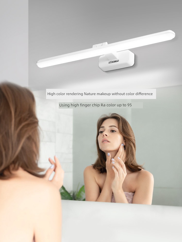 NVC Lighting Punch-Free Makeup Light Mirror Front Lamp Bathroom Mirror Cabinet Special Mirror Cabinet Lamp Wash Basin Mirror Front Lamp