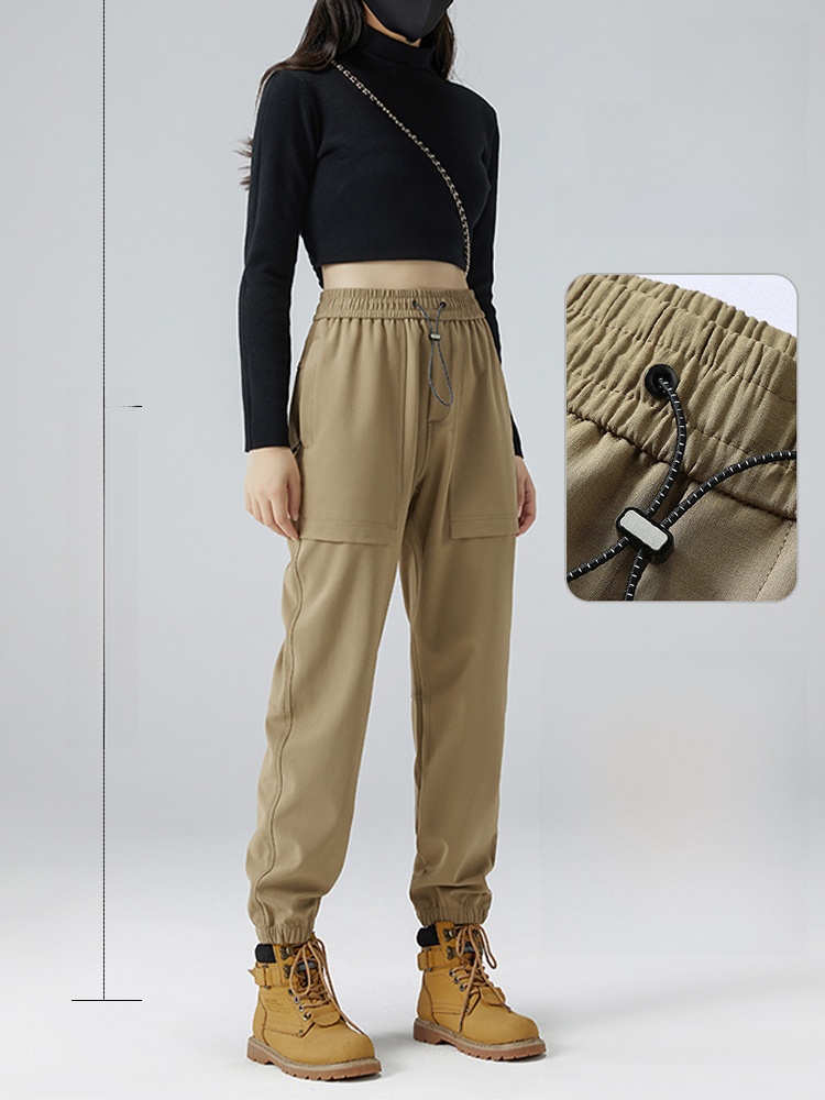 Outdoor Fleece-lined Tactical Pants Women's 2024 New Arrival Hiking Cargo Pants Waterproof Windproof Autumn and Winter Fleece-Lined Pants Children