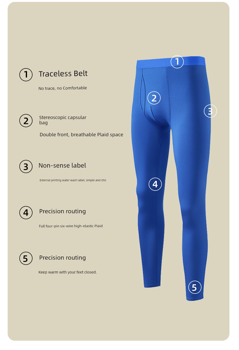 Men's Warm Pure Cotton Winter Leggings Pants