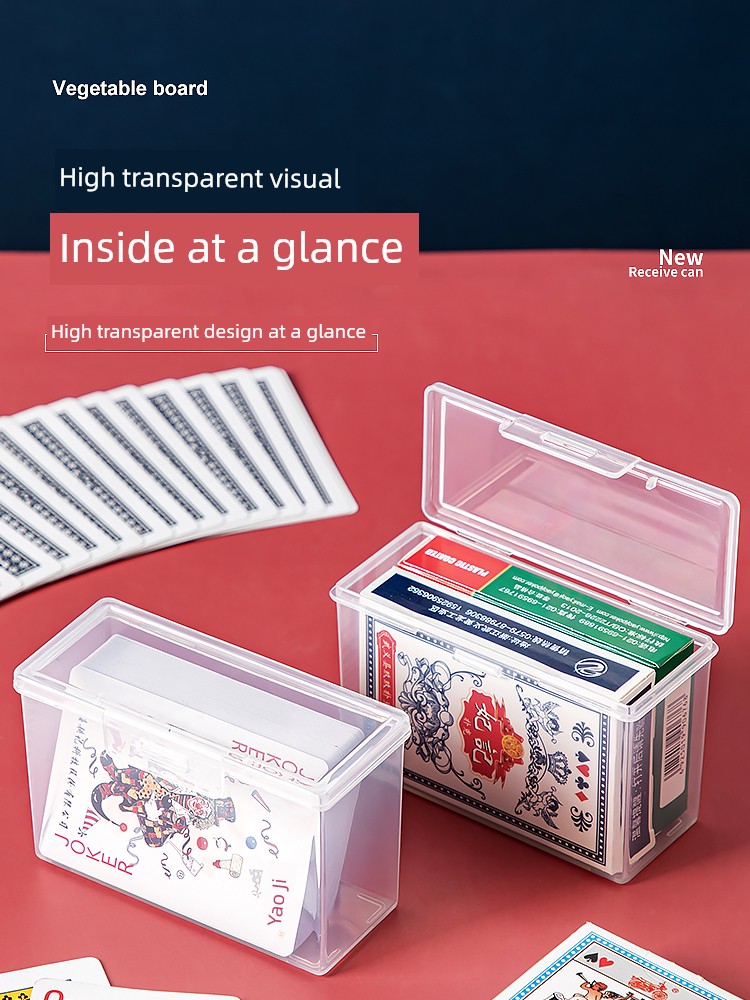 Transparent Playing Cards Storage Box Plastic Box Ultraman Game Card ID Card Business Card Storage Storage Box