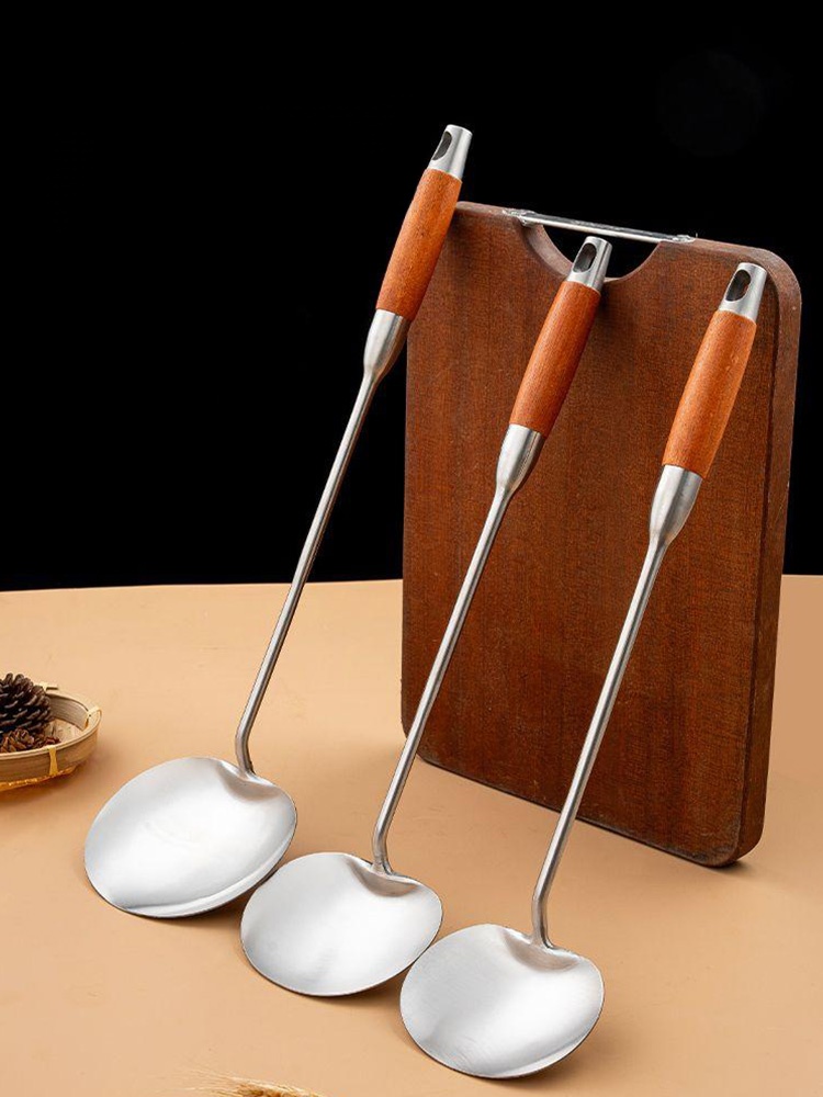 Stainless Steel Household Spatula Cooking Spoon Dedicated Chef Spatula Guizhou Long Handle Cooking Spoon Shovel Thickened
