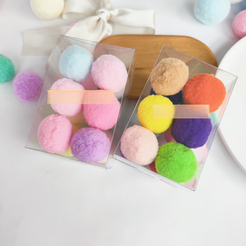 Cat Toy Ball Relieving Stuffy Handy Gadget Cat Teaser Mute Ball Pompons Kitty Ball All Products Sound Storage