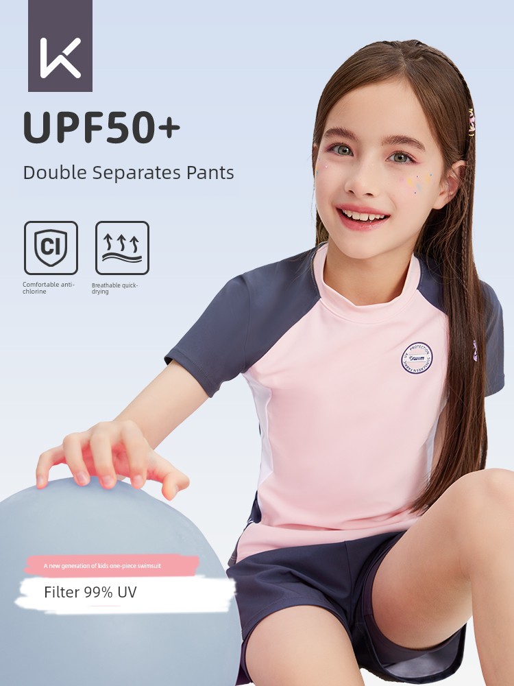 Keep Kids Swimsuit Girl Separates 2025 New Arrival Girl Children's Hot Spring Professional Sunscreen Swimwear Suit