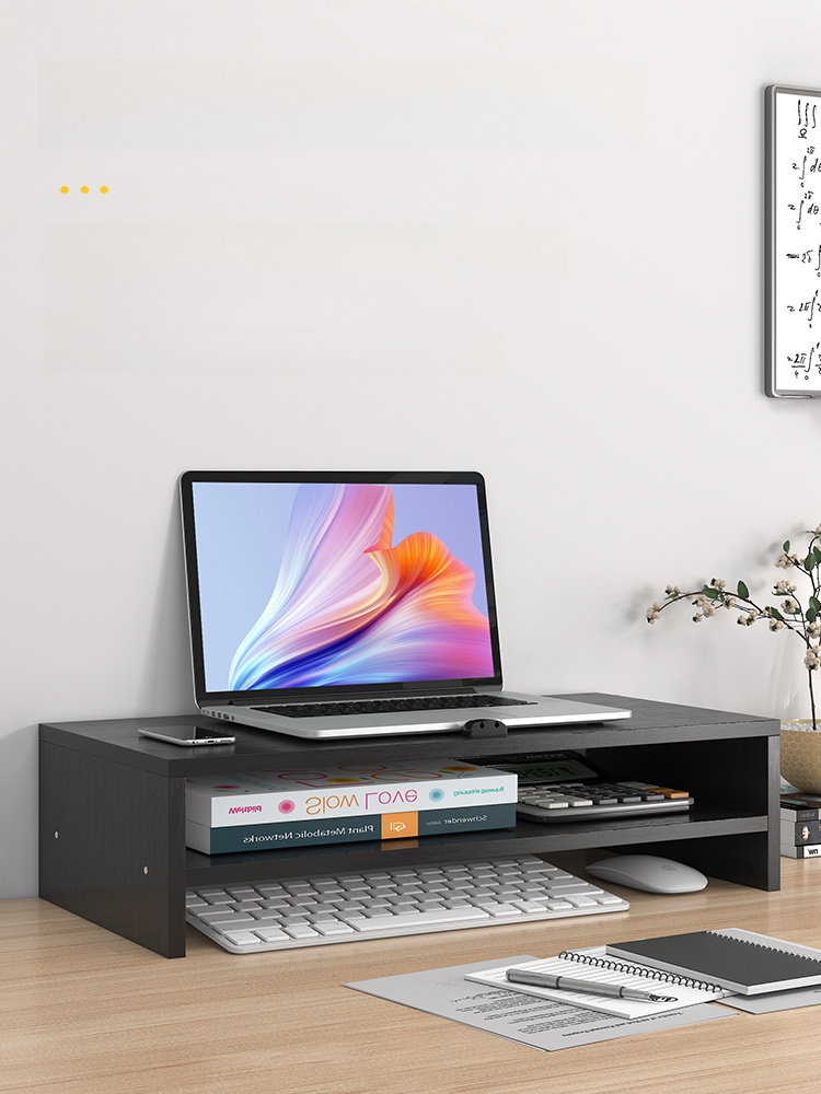 Notebook Computer Riser Office Supplies Station Desktop Storage Box Student Lifting Bracket Wooden Storage