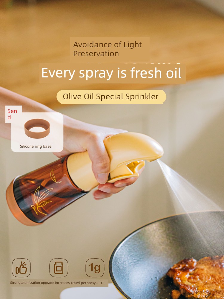 Tree Olive Oil Light-Proof Atomization Fuel Injector For Home Non-Hanging Kitchen Special Food Grade Glass Small Oil Jar Sprinkling Can