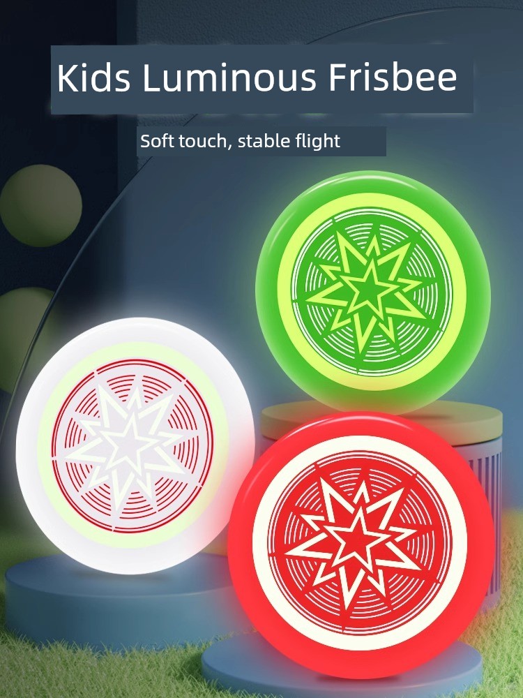 Luminous Frisbee Kids Soft Safety Boomerang Foam Hand Throw Luminous Flying Saucer Outdoor Sports Toy Boy