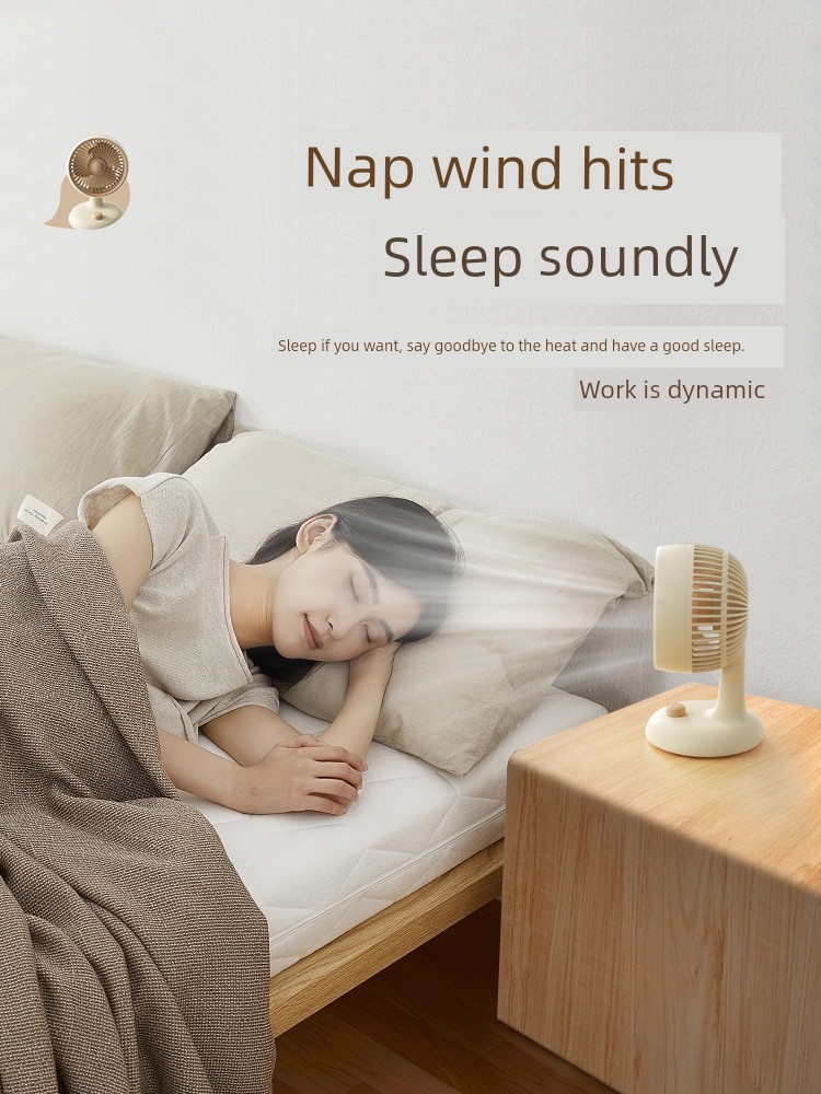 Desktop Small Fan USB Electric Fan Small Dormitory For Home Bedroom Noiseless Office Mini Air Circulator Kitchen Wall Hanging Bed Charging Refrigeration Portable Portable Air Conditioner Fan Station