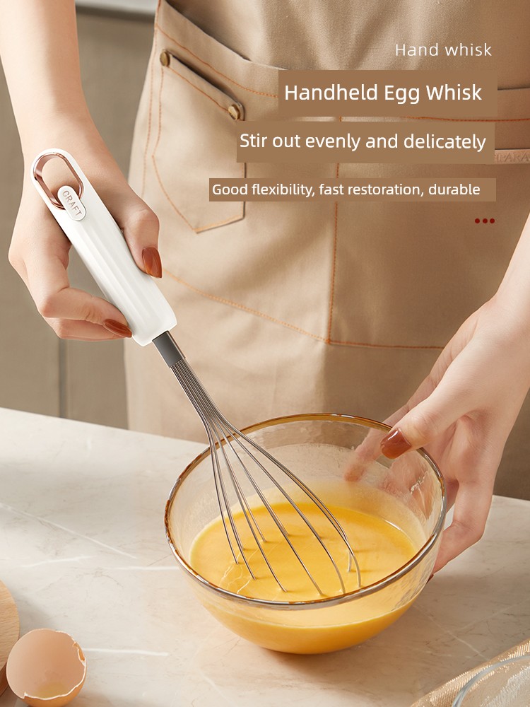 Manual Eggbeater For Home Stainless Steel Small Crack the Egg Stirring Handy Gadget Cake Cream Blender Handheld Baking