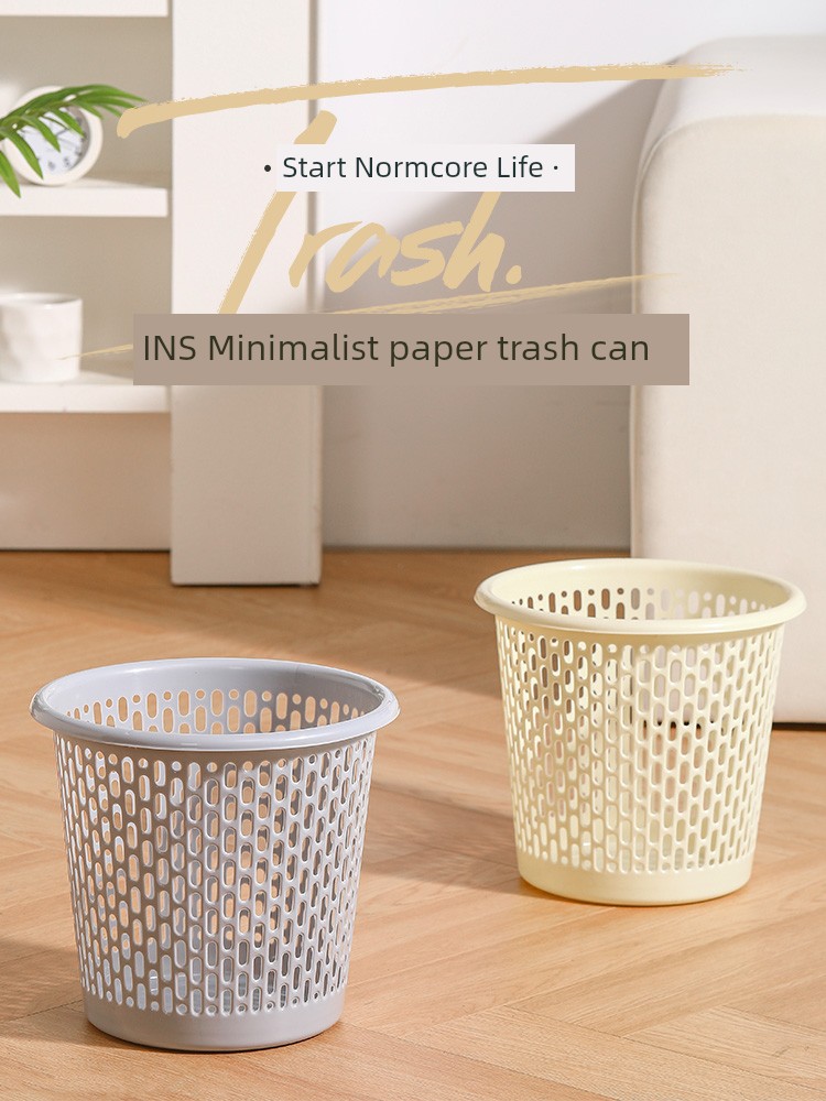 Jujiajia Trash Can For Home Living Room Plastic Large Capacity Kitchen and Bedroom Toilet Toilet without Lid Large Wastebasket