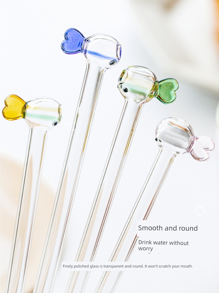 Tree Heat-Resistant Small Fish Drinking Water Stirring Rod Glass Straw