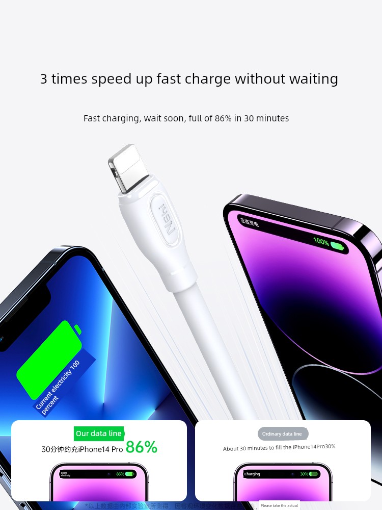 Suitable for PD Fast Charge 30W Suitable for Iphone14 Apple 15pro Flash Charge 13 Mobile Phone 12 Data Cable 11 Tablet 8plus Fast 20 Charger Type Cable USB Bold iPad Car 2 M Max