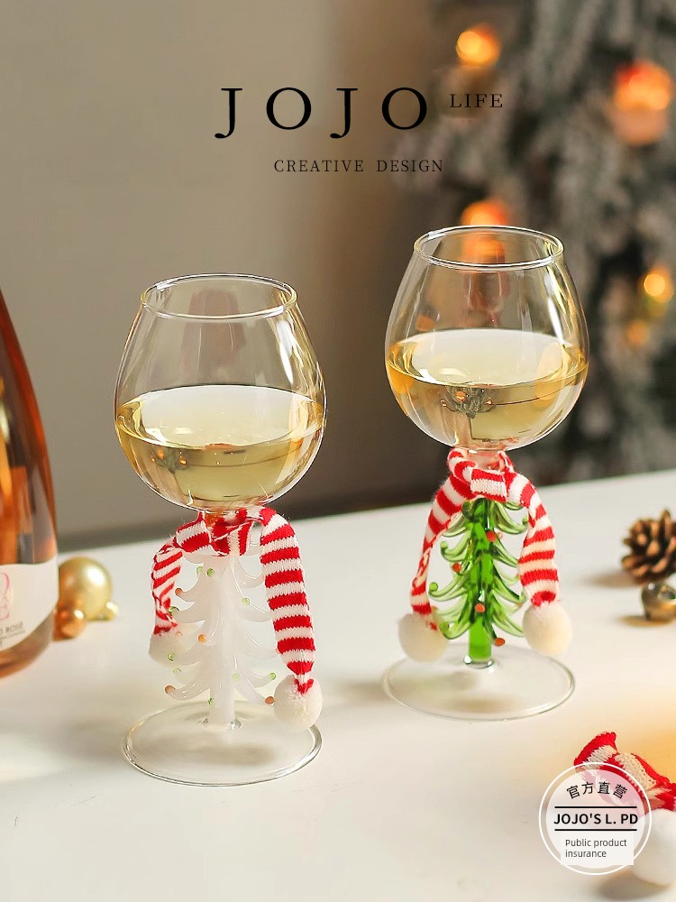 Jojo's L. Pd. Lithe. Wine Set Ins Style Atmosphere Creative Christmas Tree Goblets Wine Glass | Manmiao