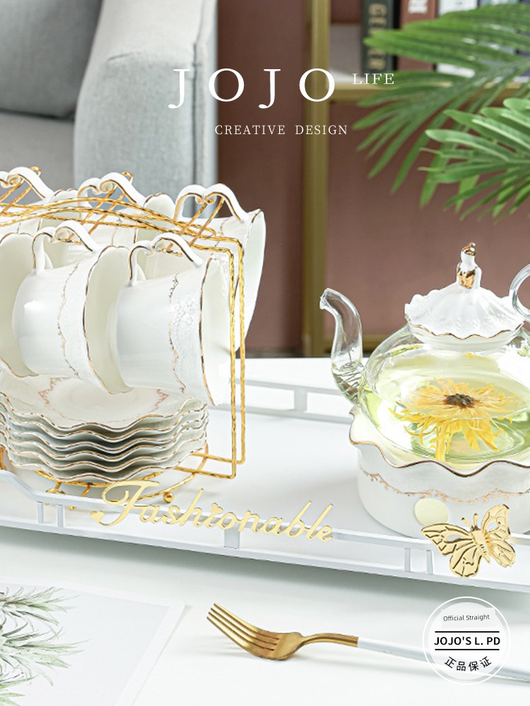 Jojo's L. Pd. Pian. European Style Scented Teapot Creative Candles Minimalist Elegant Cup Combination | Lianqi